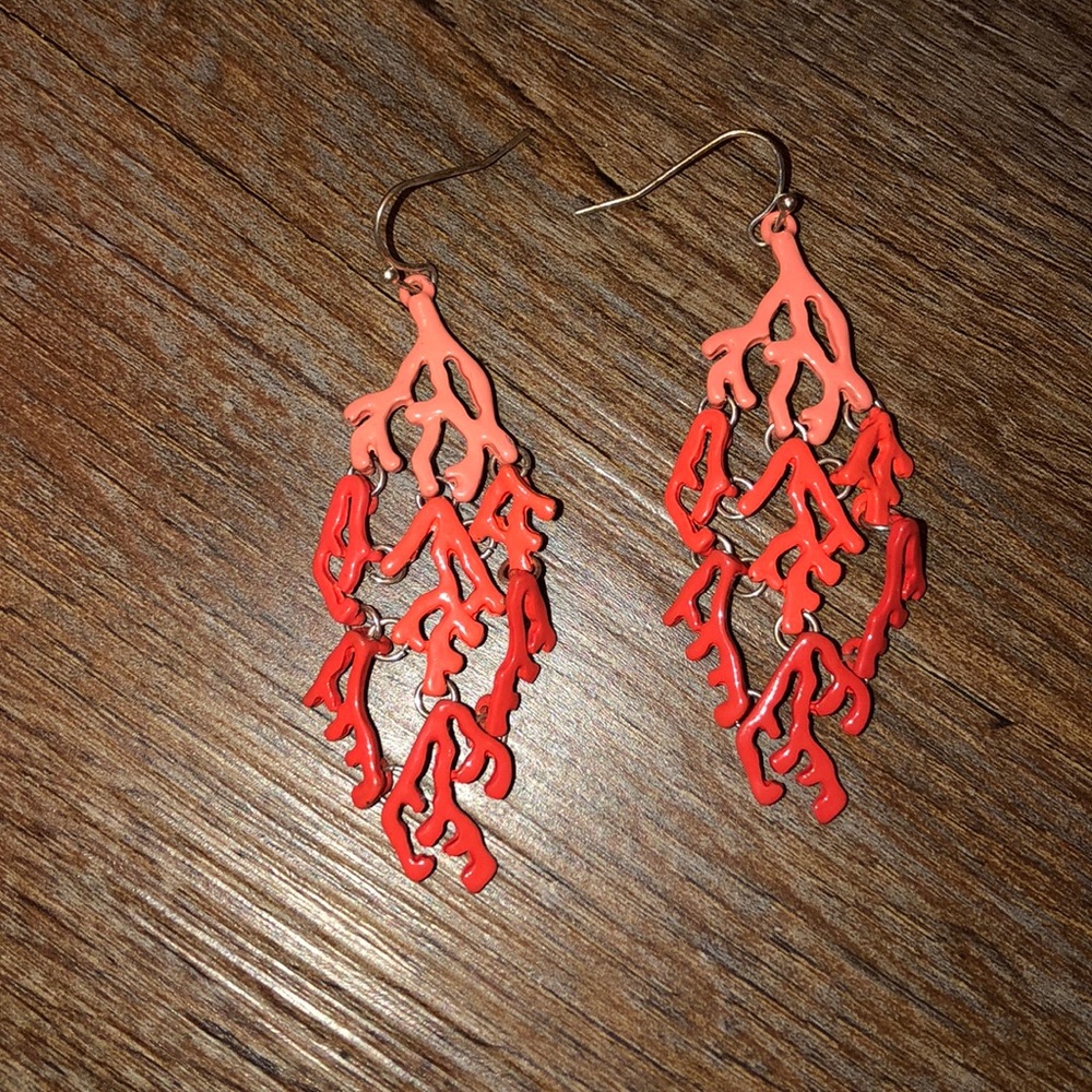 Coral Dangle Earrings